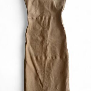 SPRWMN New Women's Sahara Embossed Strapless Leather Tube Dress Size S